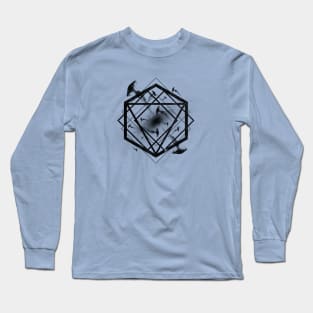 Geometric Outer Space Jelly Fish - Geo Jellys (black) Design by RAD! Long Sleeve T-Shirt